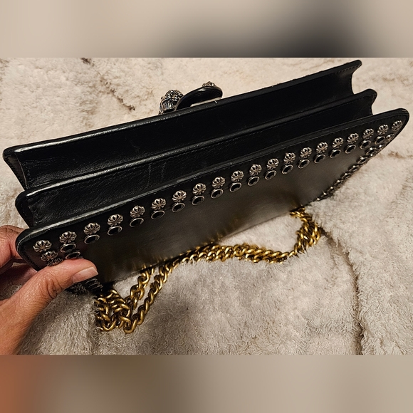 Gucci Dionysus Black and Gold Studded Shoulder Bag - Picture 6 of 7